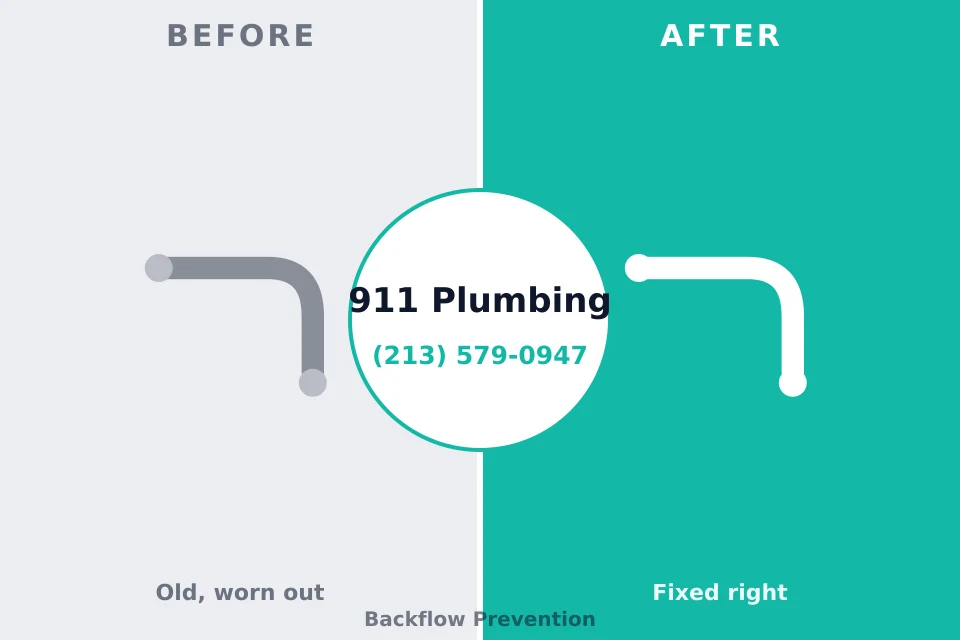 Before and after: plumbing repair Port Carbon, PA